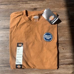 Dickies tan heavy weight shirt sleeve tee large